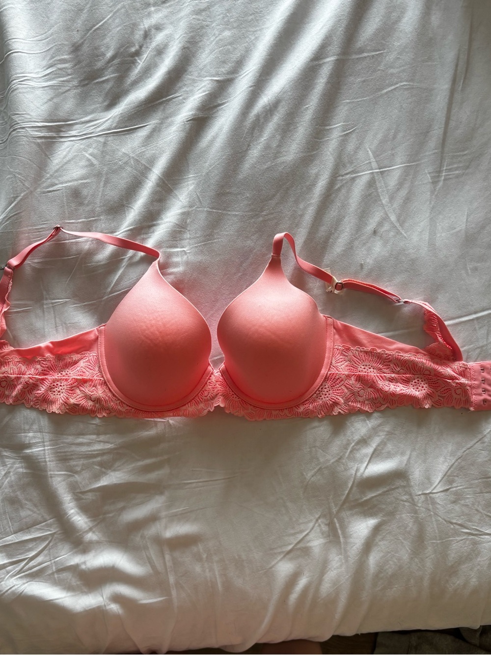 aerie Coral Pink Lace Bra